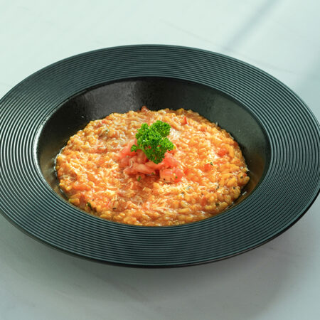 Creamy roasted tomato risotto