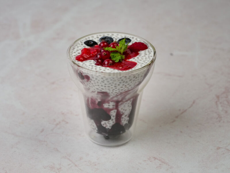 chia pudding with berry